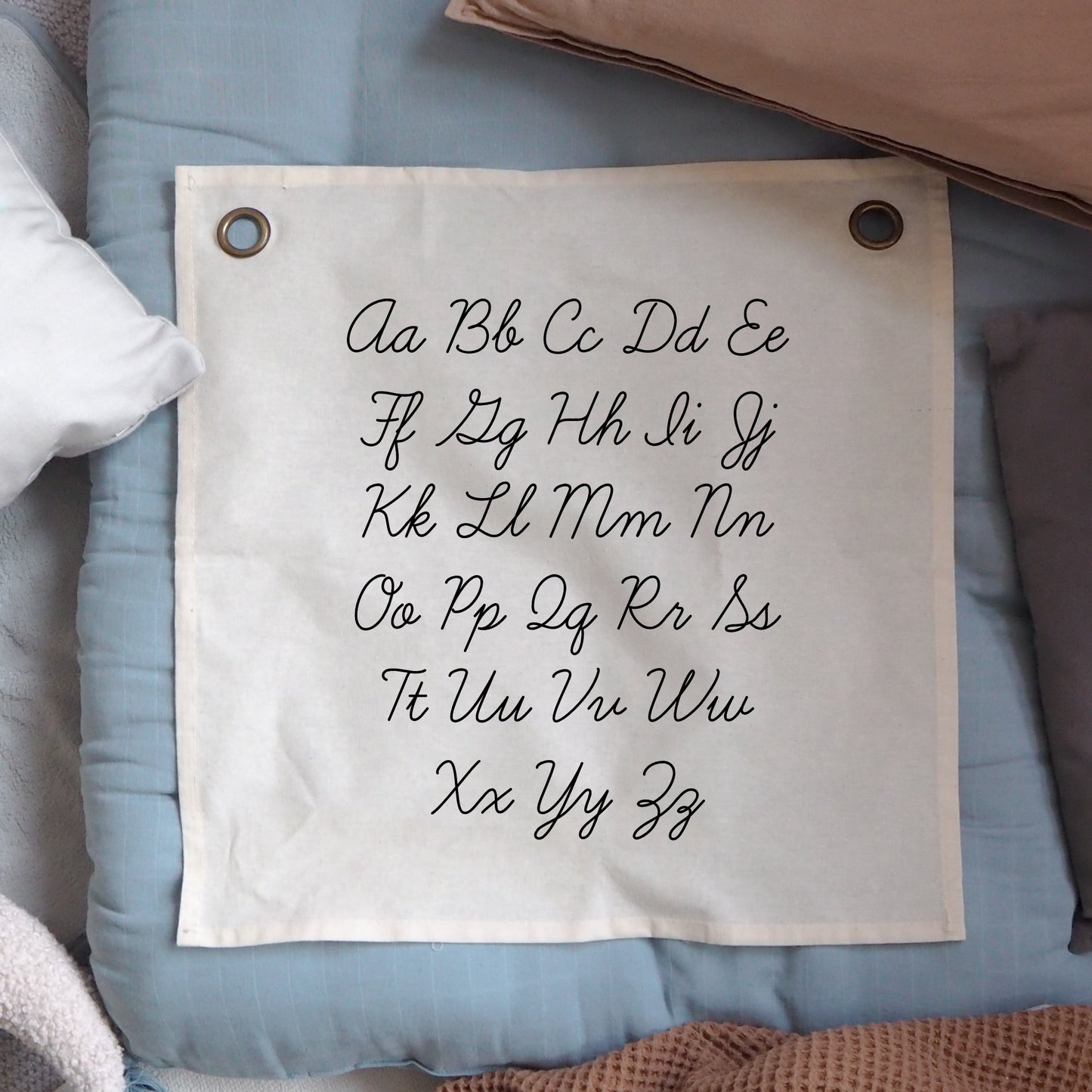 ABC Script Square Wall Hanging 38x38cm SAMPLE SALE