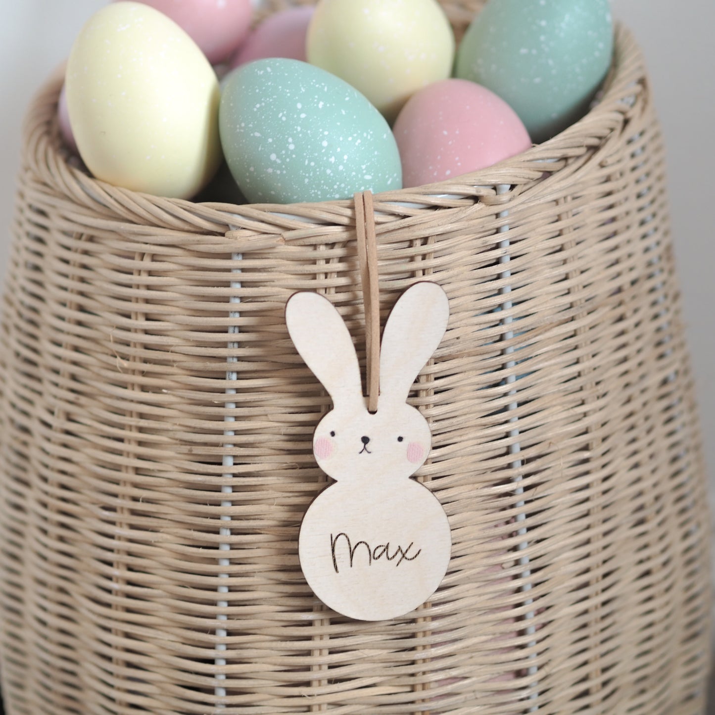 Personalised Bunny Easter Basket Tag