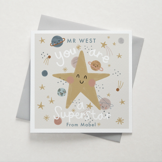 You Are A Superstar Card - Can Be Personalised