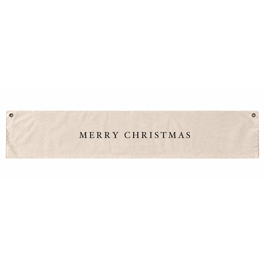 Merry Christmas 25x150cm raw edge wall hanging