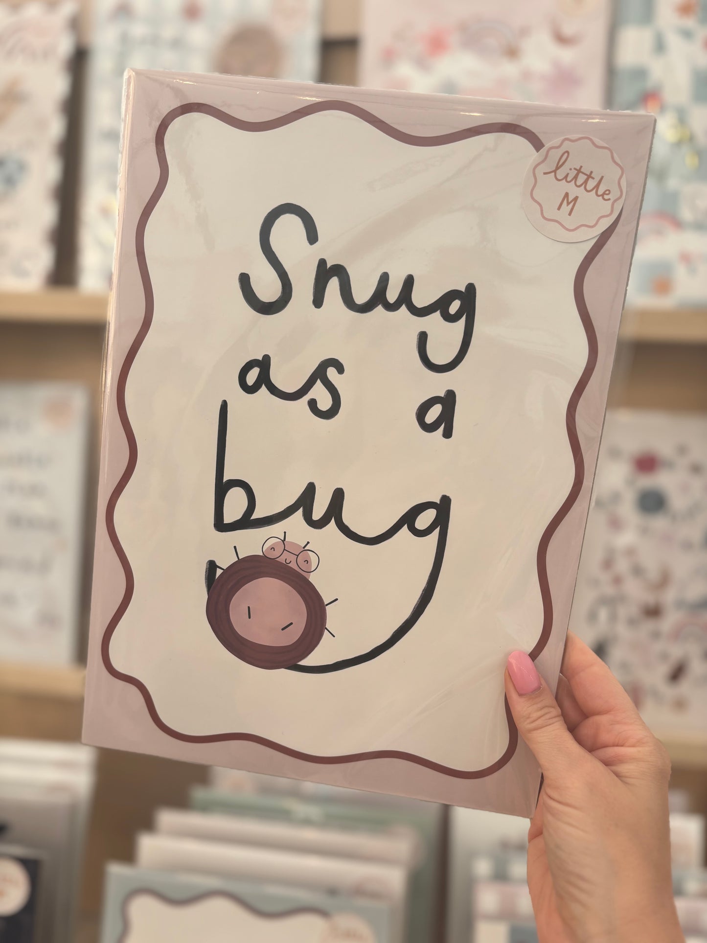 Snug as a bug pink Print A4 Birthday Sale