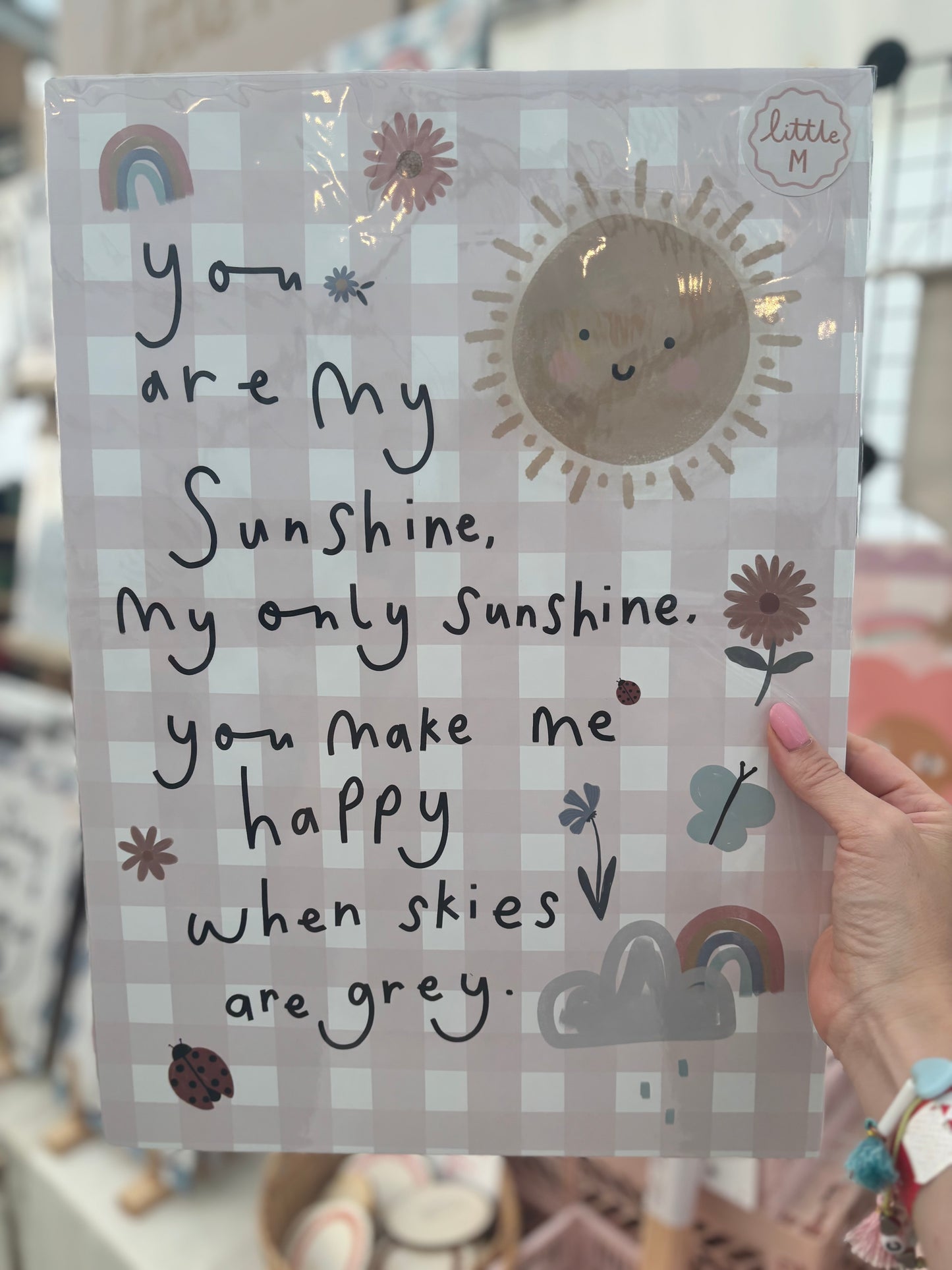 Sunshine Gingham Print A3 Birthday Sale