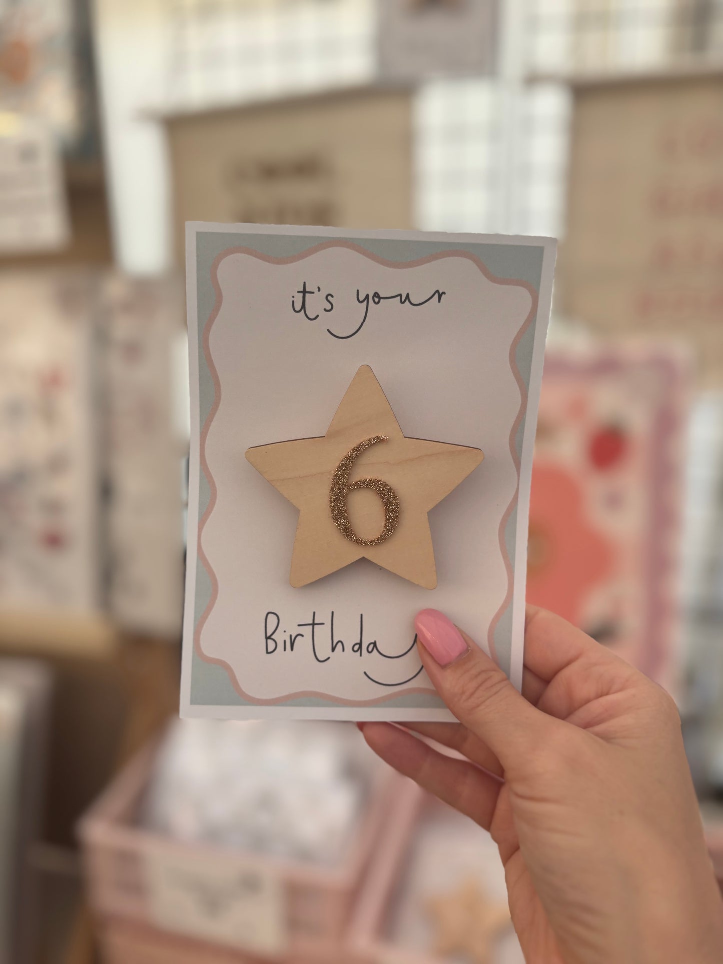 Wooden birthday badge with glitter number Birthday Sale - more numbers available