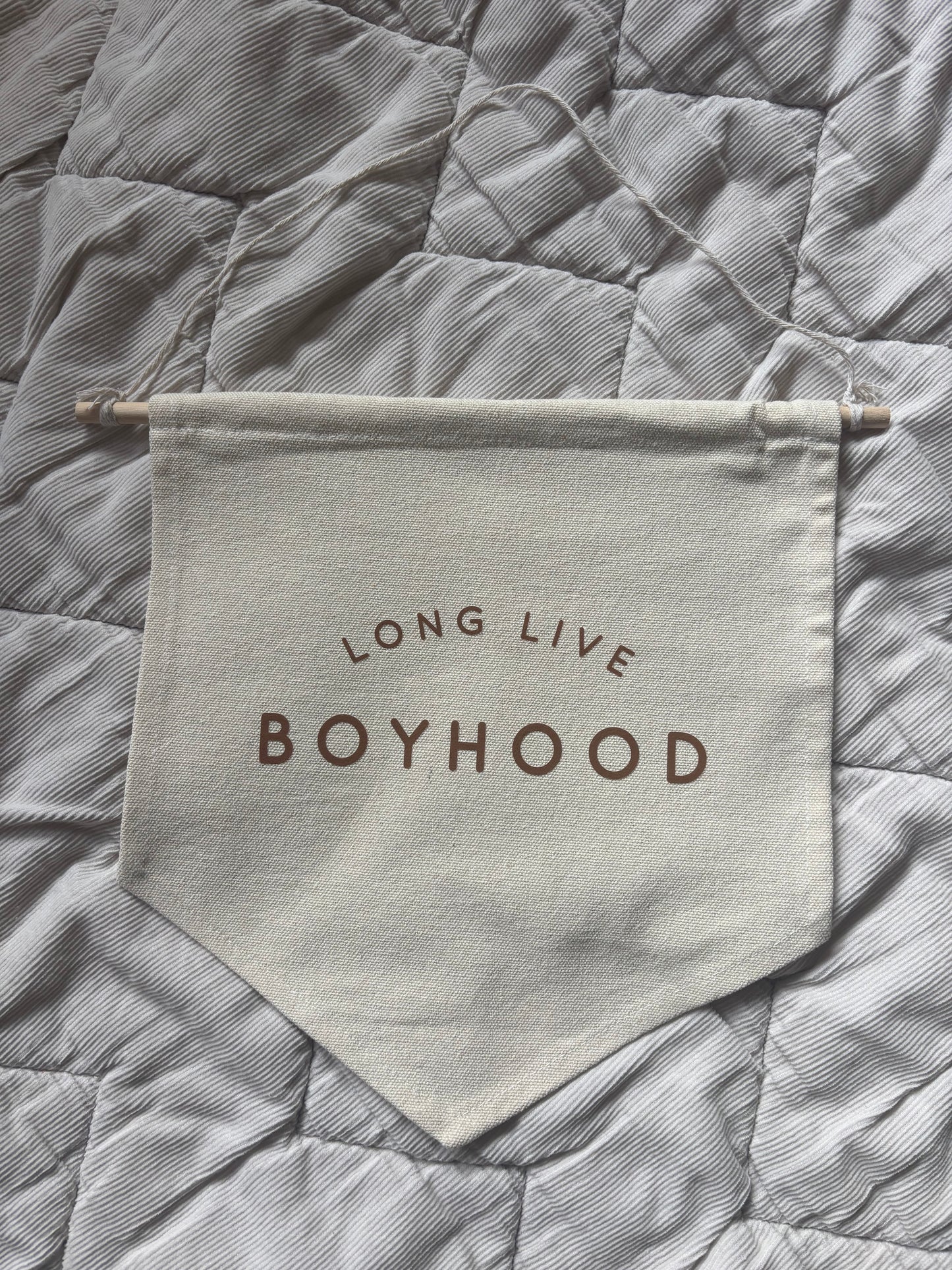 Long Live Boyhood Caramel 24x24cm hanging banner Birthday Sale