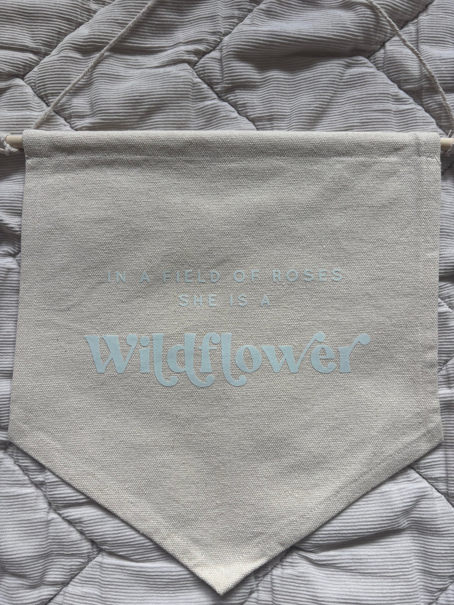 Wildflower light blue 24x24cm hanging banner Birthday Sale