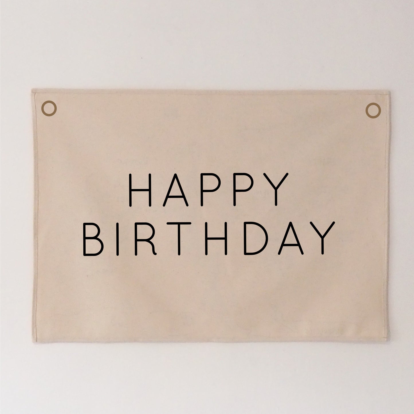 Personalised Happy Birthday Wall Hanging 50x70cm Narrow Font - more lettering colours available.