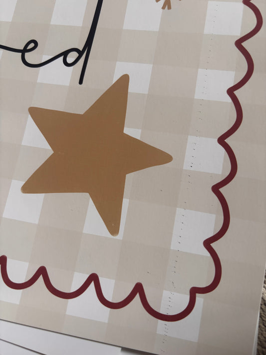 You Are So Loved Gingham Background Sample Sale 8x10"/A3