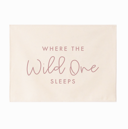 Wild one sleeps wall hanging 50x70cm Sample Sale