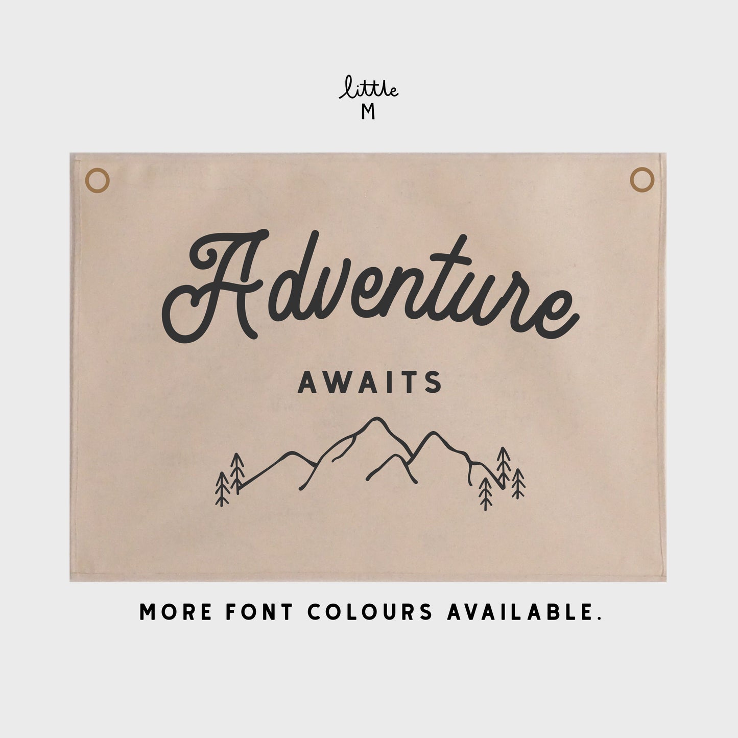 Adventure awaits mountain Wall Hanging 50x70cm - more colours available