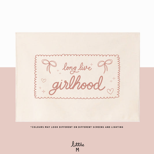 Long live girlhood bow border wall hanging 50x70cm Sample Sale