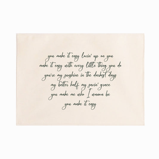 You make it easy quote wall hanging 50x70cm Sample Sale