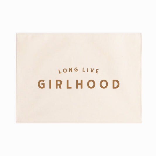 Long Live Girlhood bold quote wall hanging 50x70cm Sample Sale