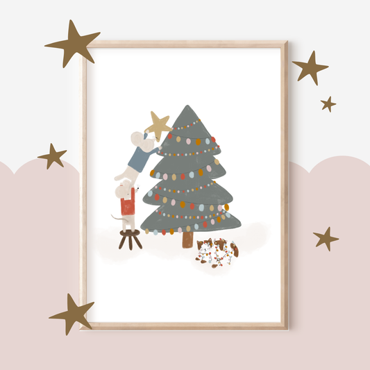 Christmas Ready To Ship Items - Decorate the tree print