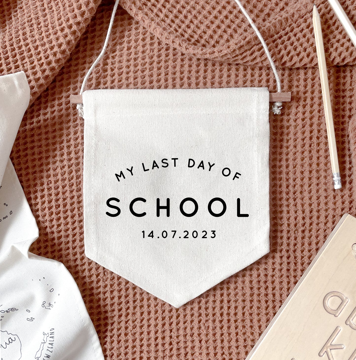 Last Day Of School Banner Minimalist Design