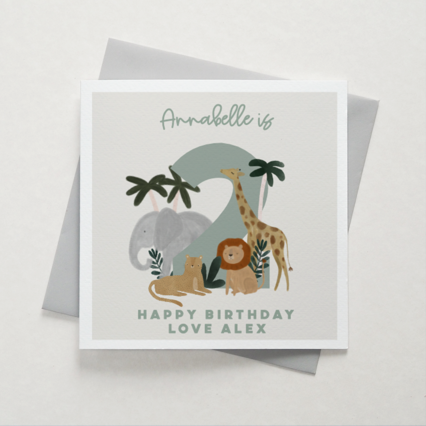 Safari Birthday Card - Can Be Personalised