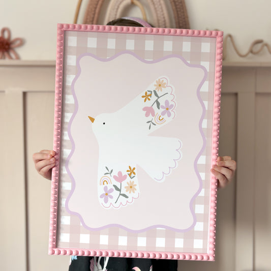 Floral Bird Gingham Sample Sale - A5,A3