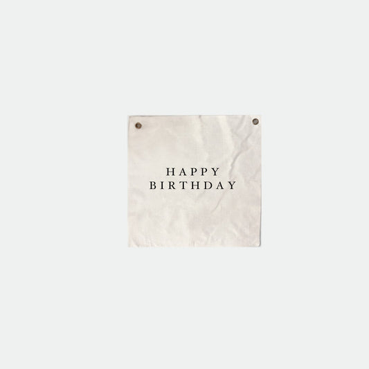 Happy Birthday 50x50cm raw edge wall hanging