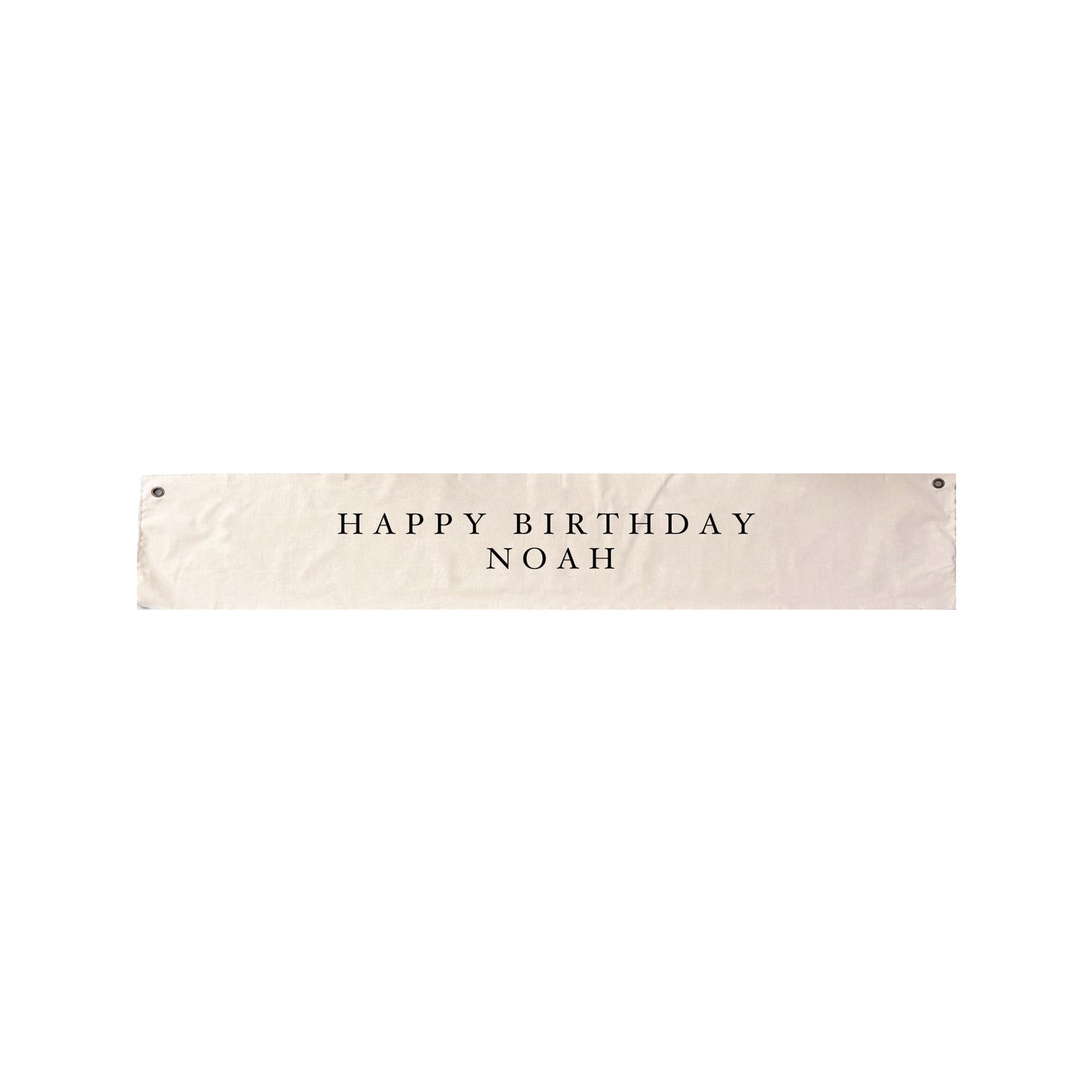 Happy Birthday 25x150cm raw edge wall hanging - can add a name