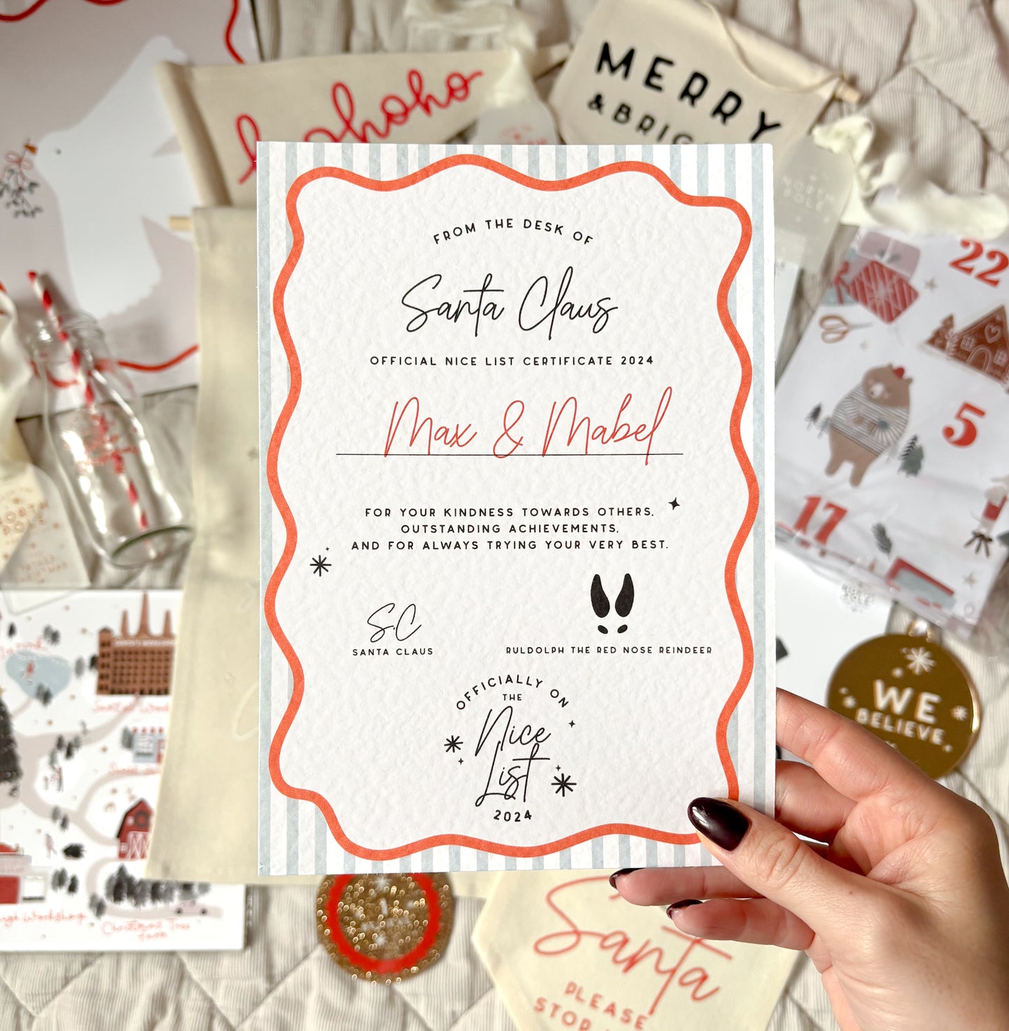 A5 Nice List Certificate - Personalised