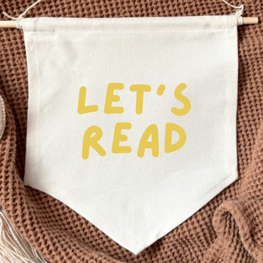 Let’s read 24x24cm hanging banner Sample Sale