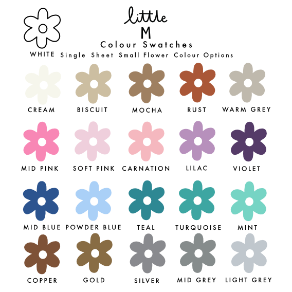 Mini Flower Wall Sticker Sheet