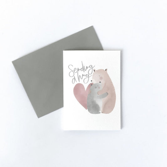 Sending A Hug Bear Card - Can be personalised