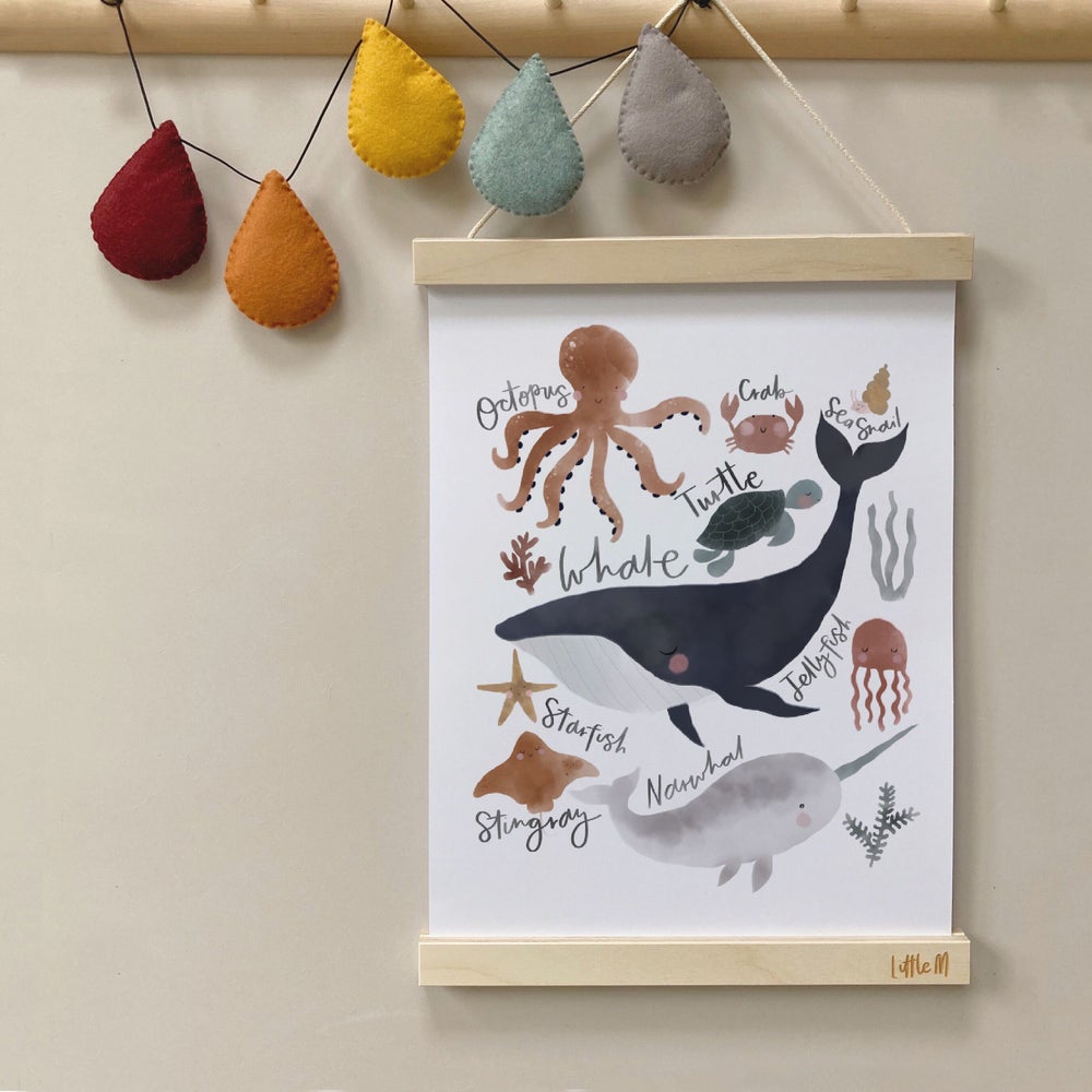 Sea Animals Print Rust Colourway