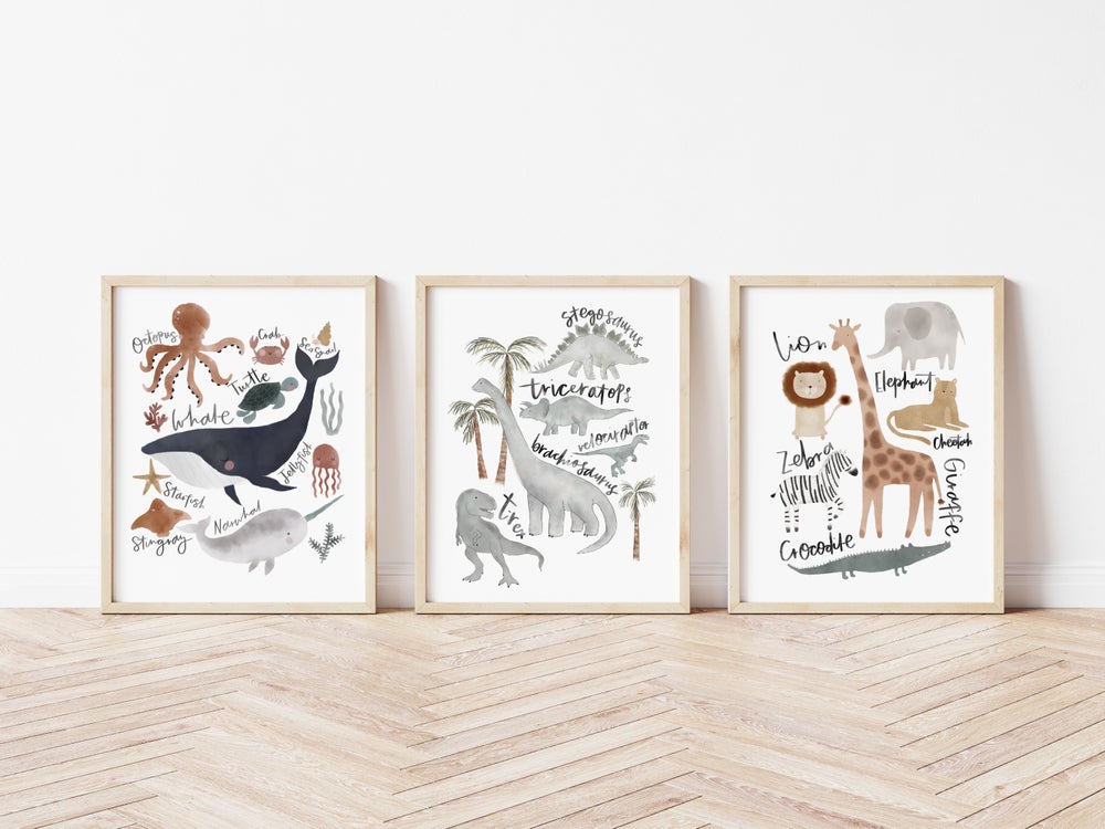 Sea Animals Print Rust Colourway