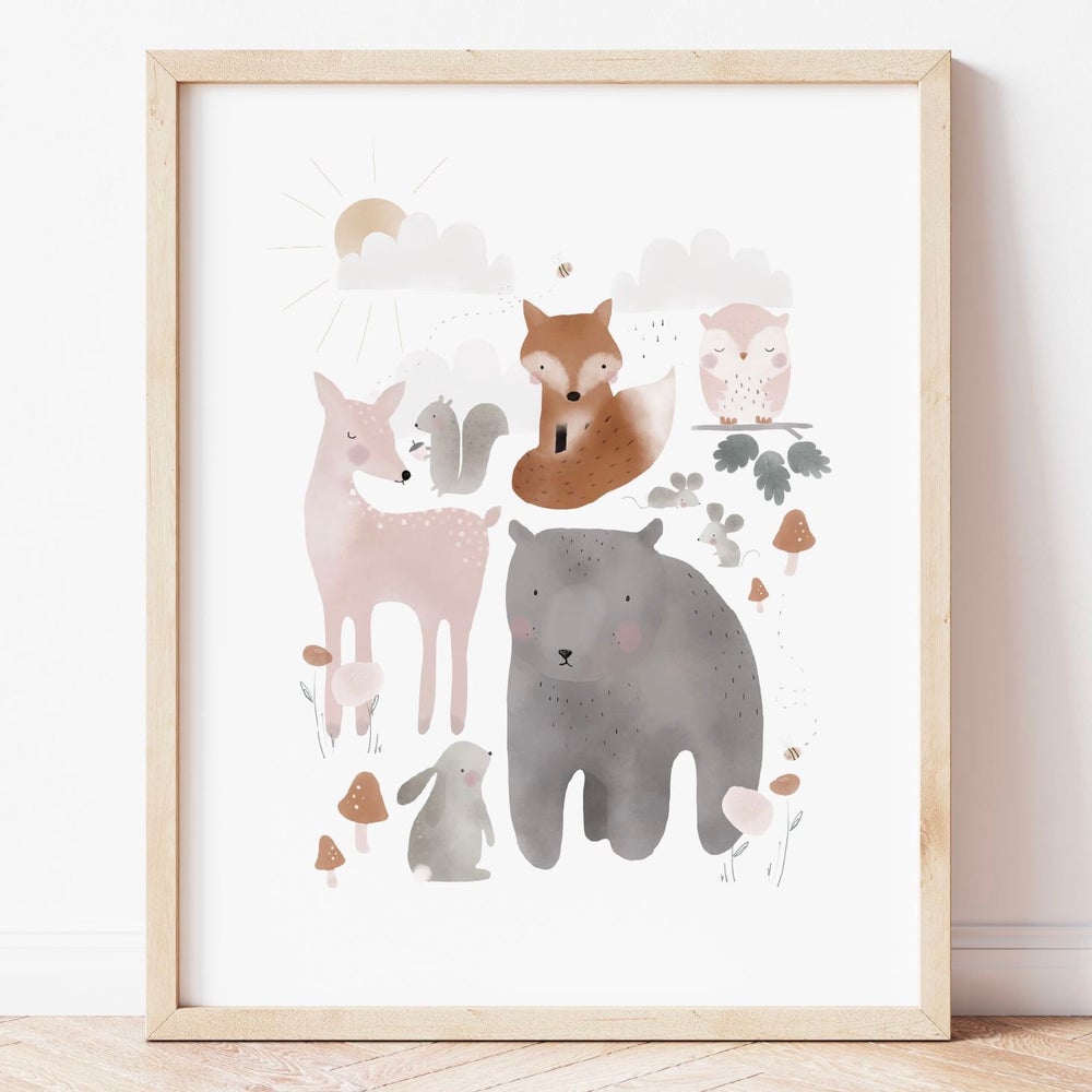Woodland Animals Print