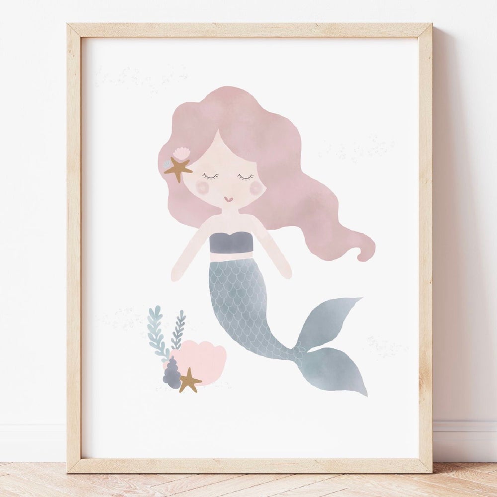 Hand Foiled Mermaid Print