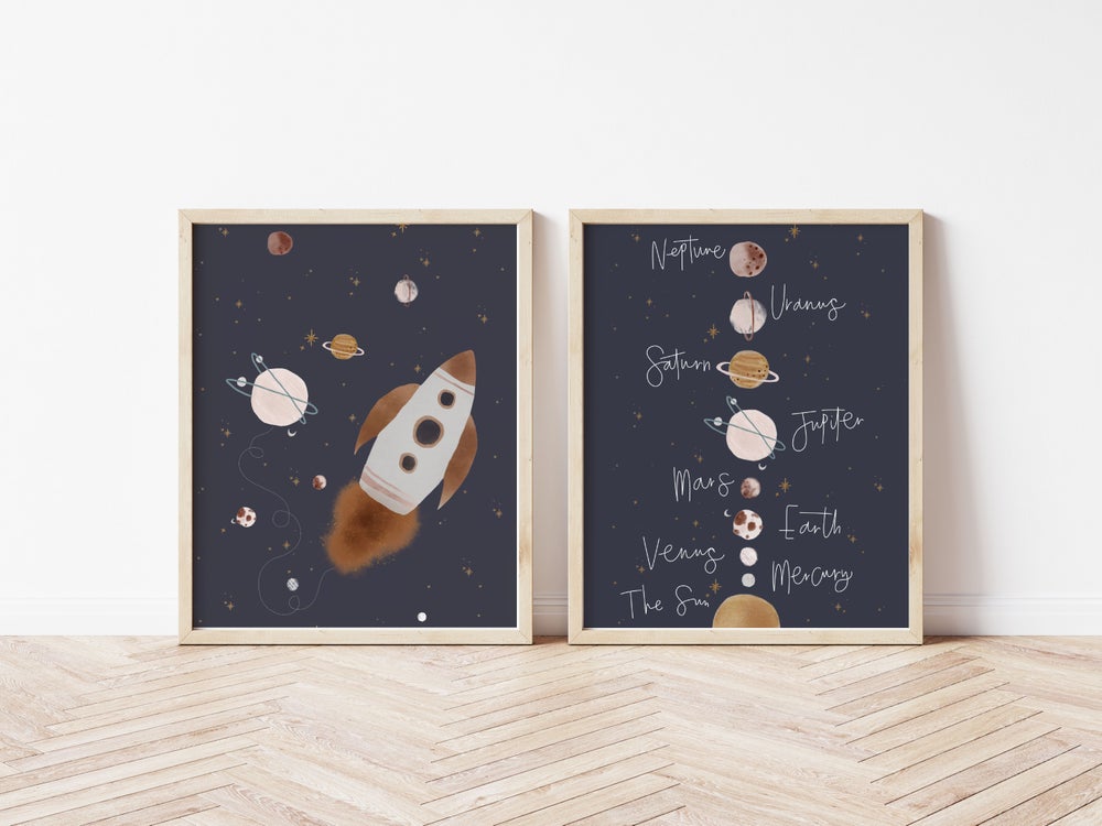 Space Prints set of 2 - Mix and Match