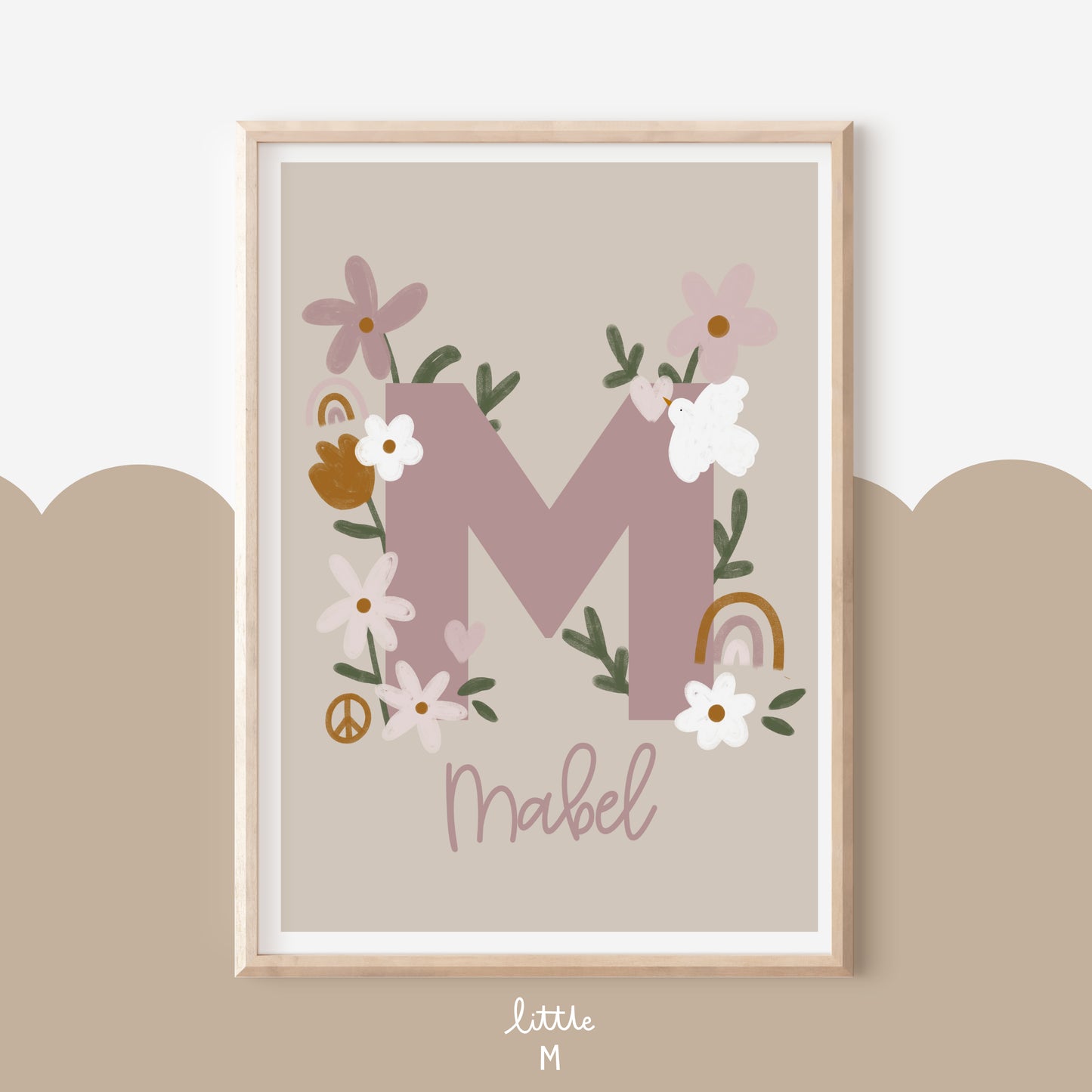 Floral Initial Print