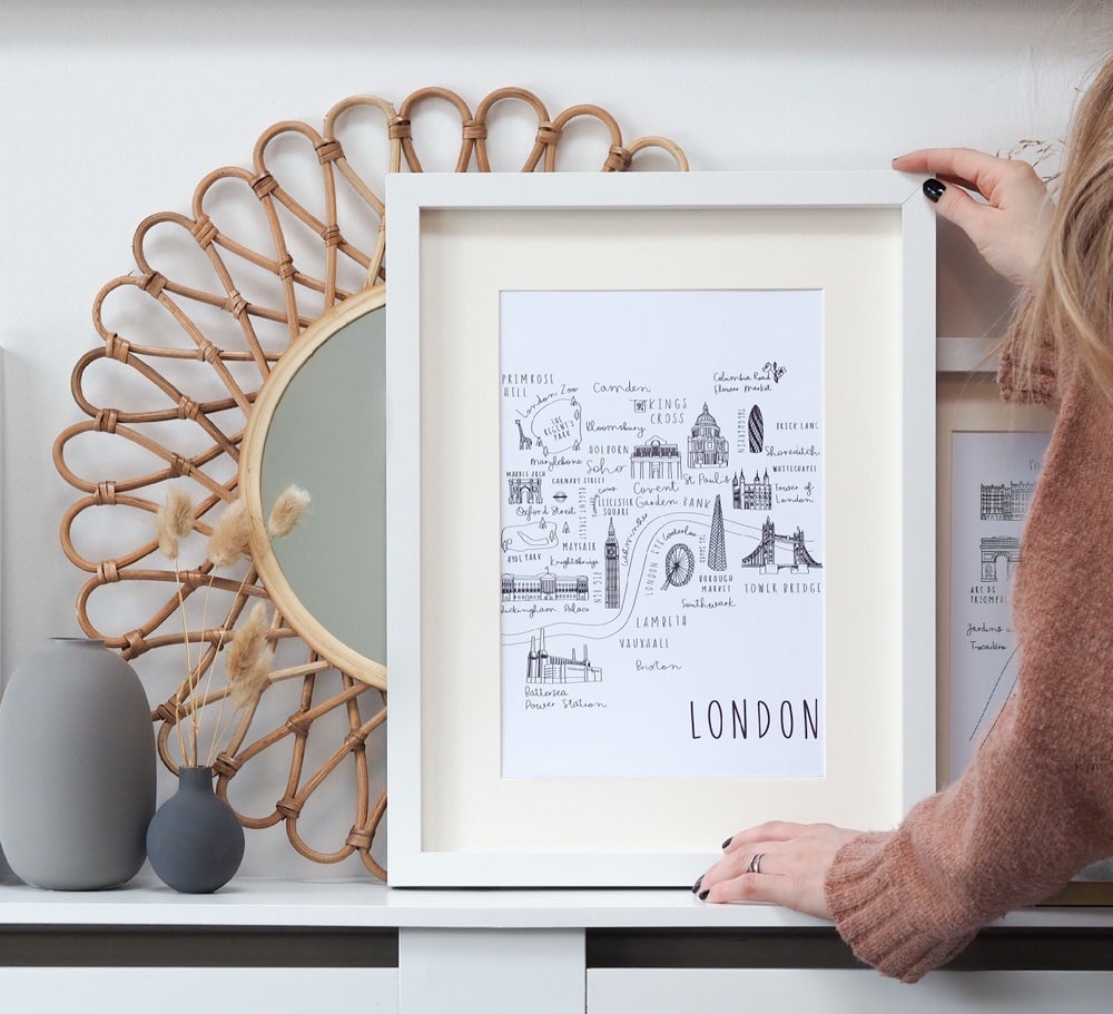 London Print - Portrait or Landscape options - Can be personalised with names and date