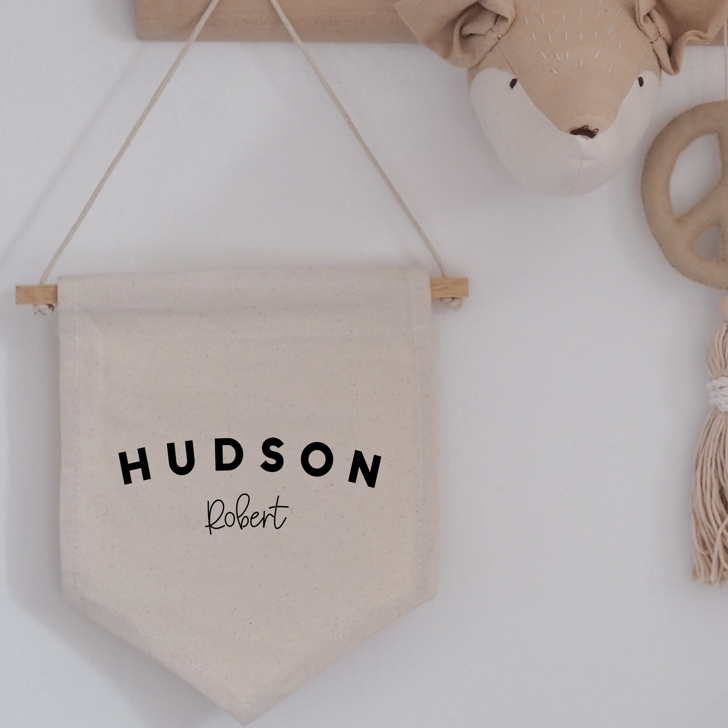 Personalised Name Hanging Banner Bold Font 24x24cm
