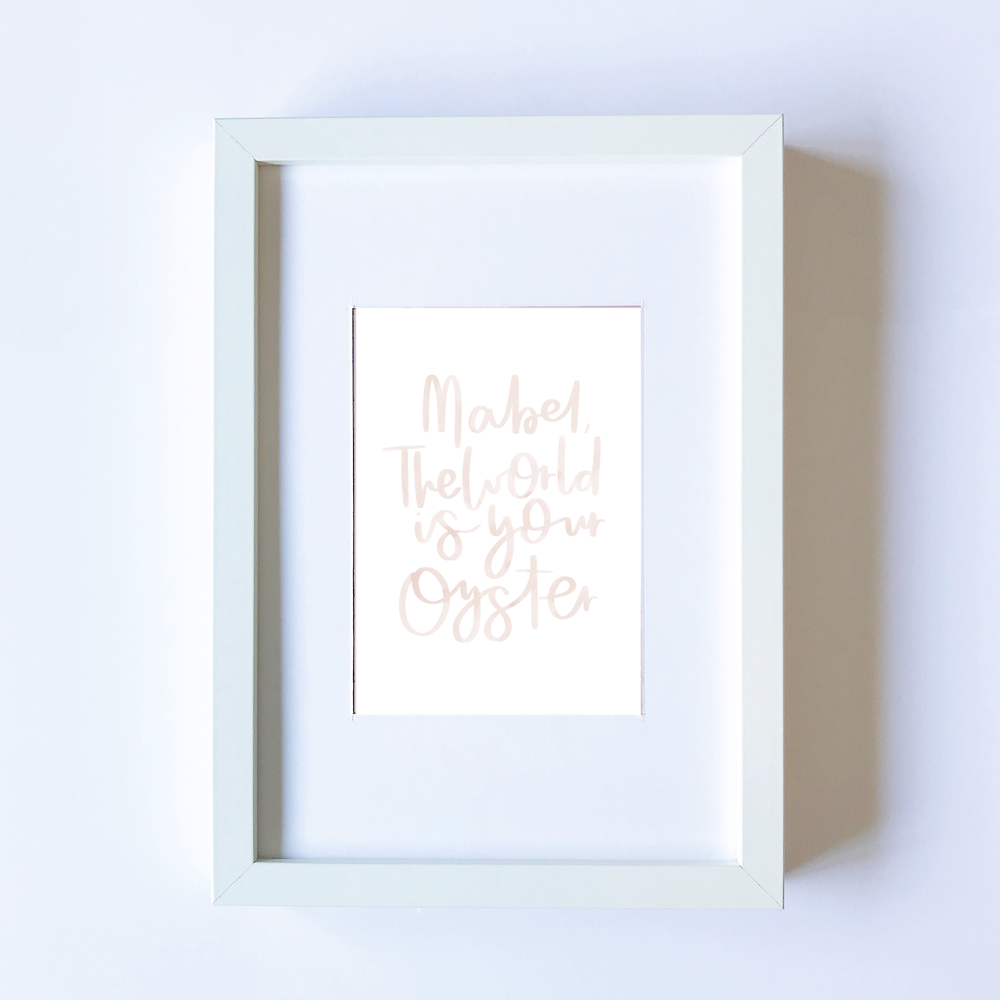 The World Is Your Oyster Print