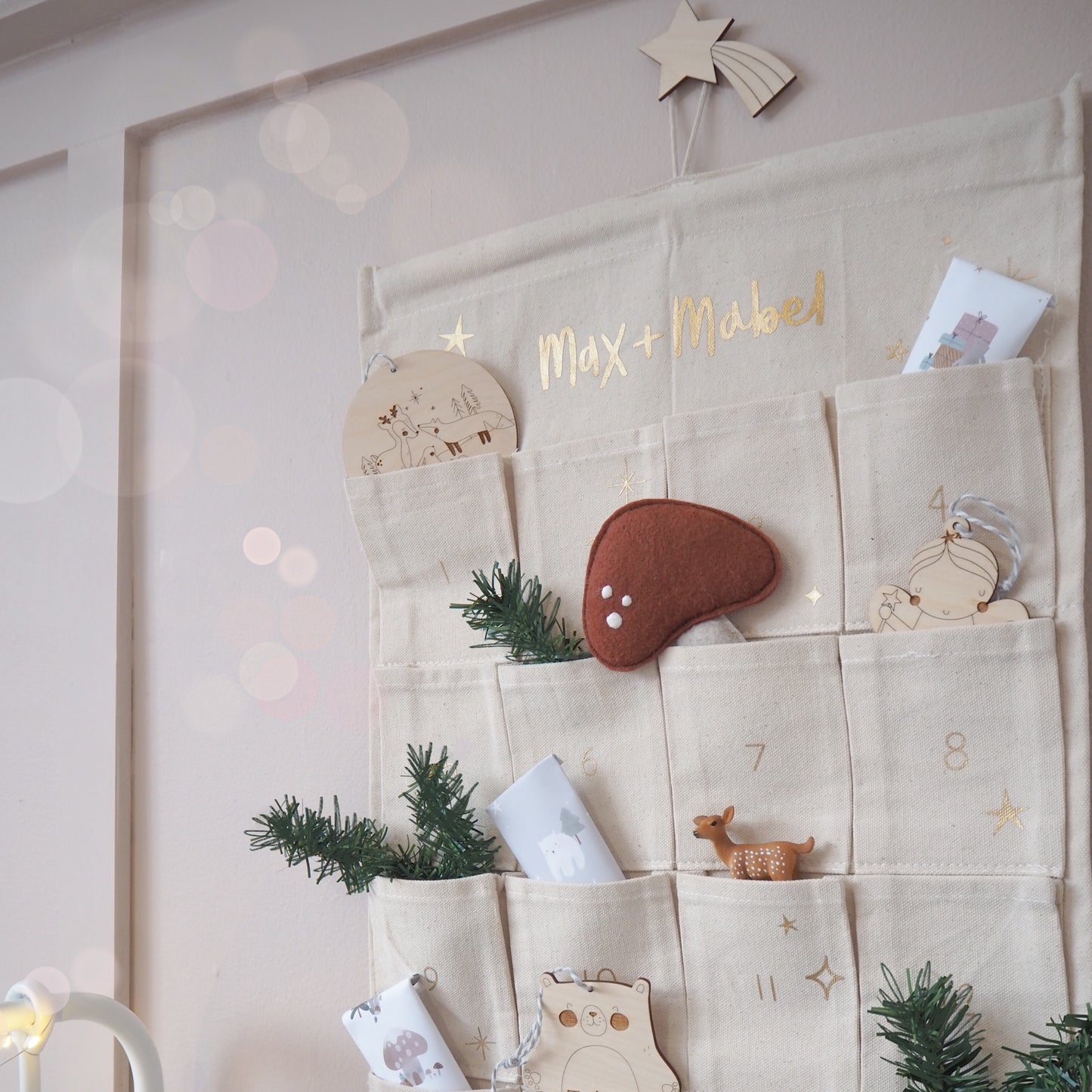 Personalised Advent Calendar Hand Lettered Version