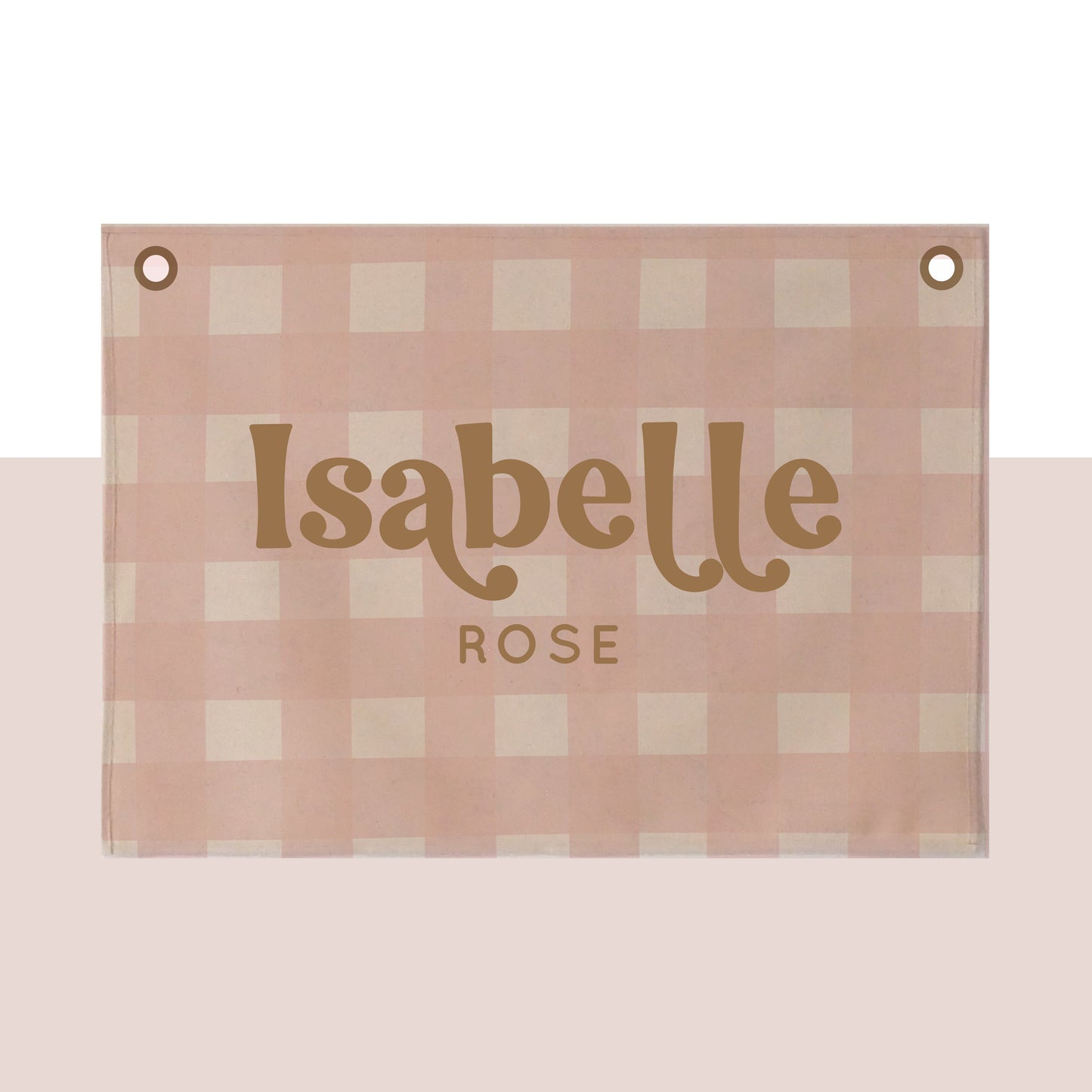 Personalised Wall Hanging 68x46cm - limited edition gingham