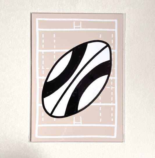 Rugby ball Print A4 SAMPLE Sale