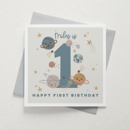 Solar System Birthday Card - Can Be Personalised
