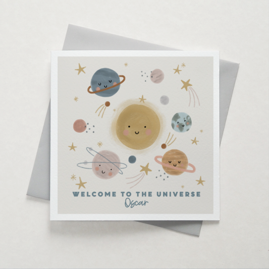 Welcome To The Universe Card - Can Be Personalised
