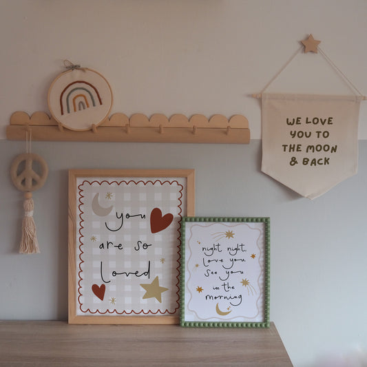 You Are So Love Gingham Print - Beige