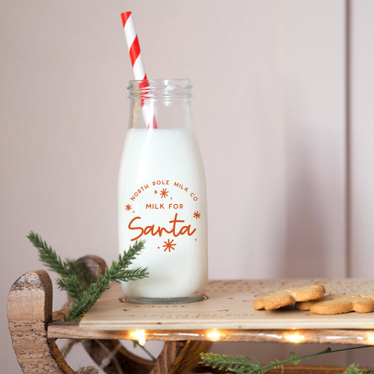 Christmas Ready To Ship Items - Santa Milk Bottle