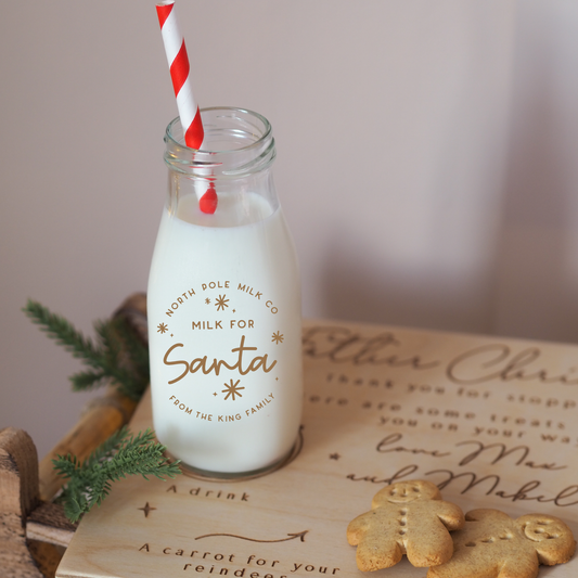 Milk for Santa/Father Christmas Bottle - can be personalised