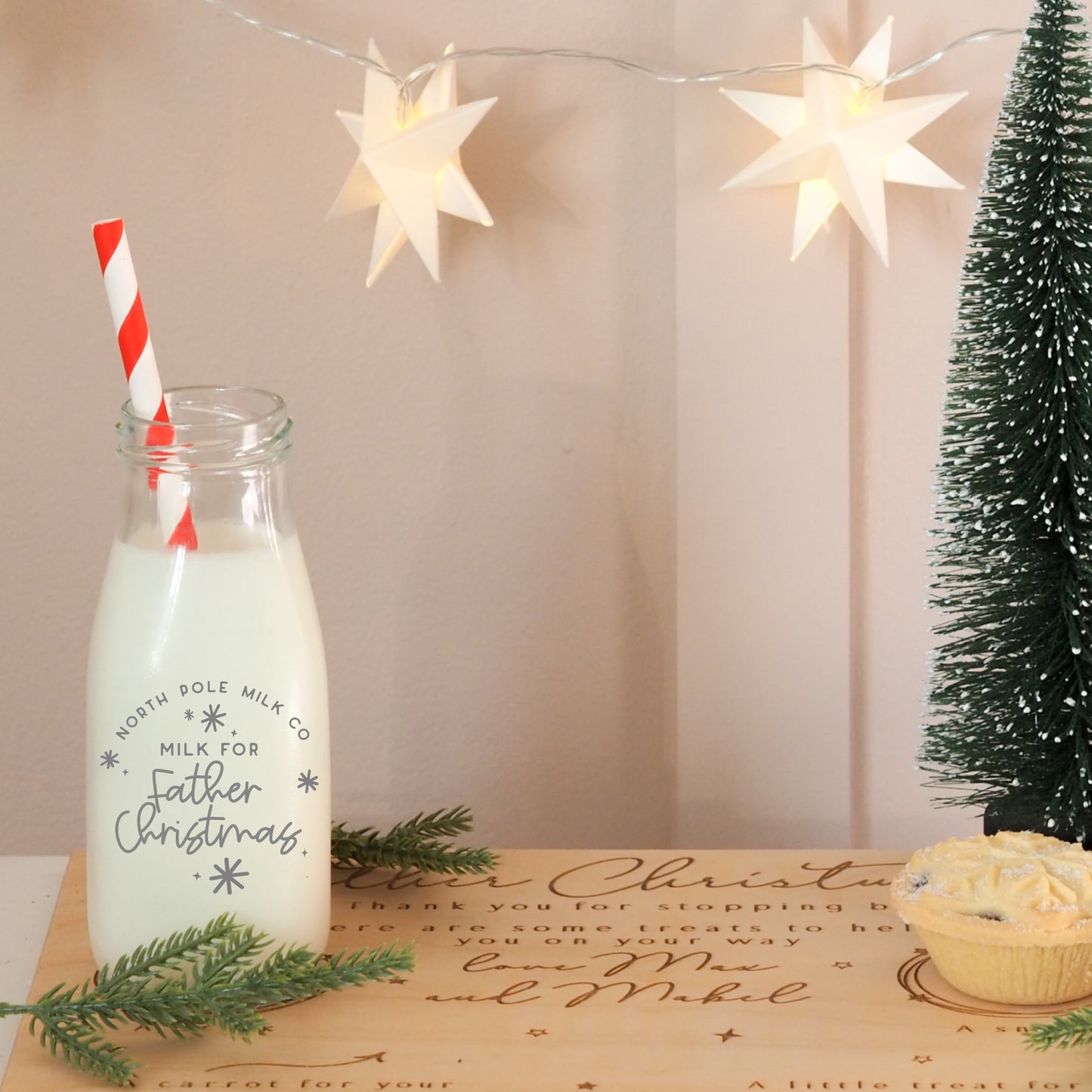 Milk for Santa/Father Christmas Bottle - can be personalised