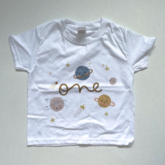 Age 1-2 One birthday t-shirt SAMPLE SALE