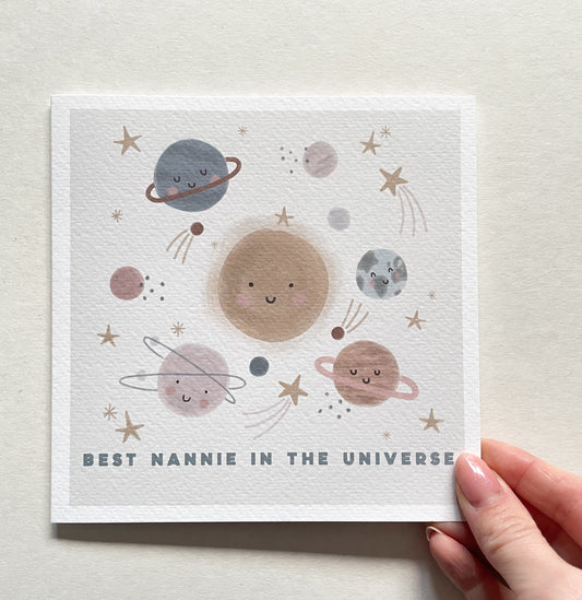 Best Nannie In The Universe Card Sample Sale