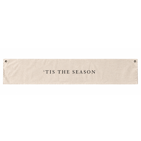 ‘Tis the season 25x150cm raw edge wall hanging