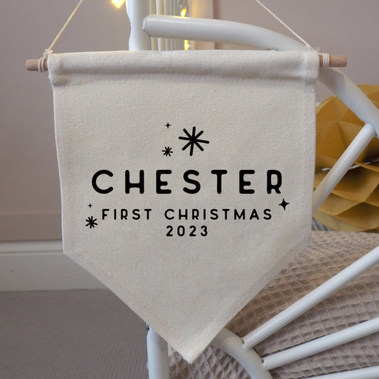 First Christmas Banner Bold Lettering - 3 sizes available