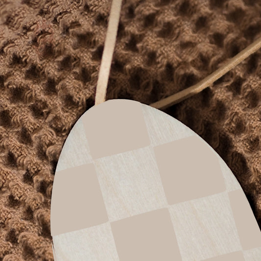 Personalised Easter Basket Tag Checkerboard