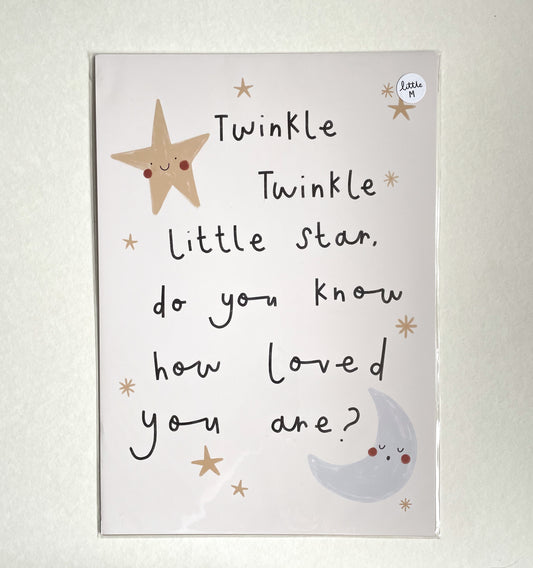 Twinkle Twinkle Print A4 and A3 Ready To Ship Sale